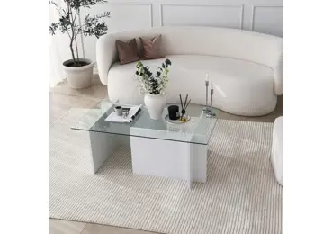 Konferenční stolek ARMANDO, bílá