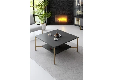 Konferenční stolek AUTUMN, antracit/černá