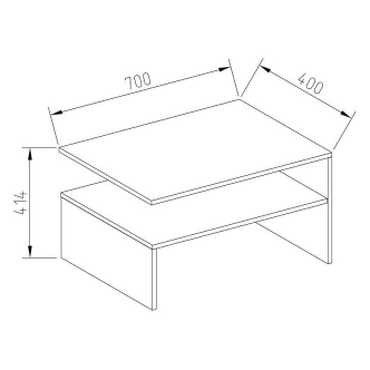 Konferenční stolek BARTHEM, bílý