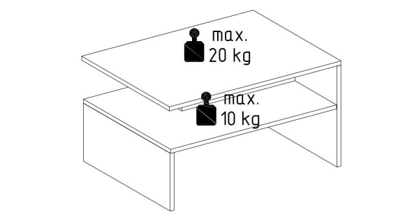 Konferenční stolek BARTHEM, bílý