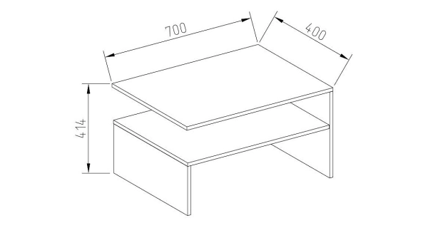 Konferenční stolek BARTHEM, bílý