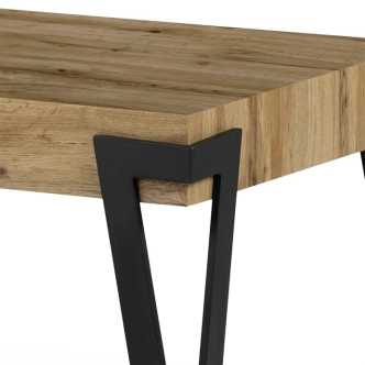 Konferenční stolek BATES, divoký dub/černý mat 