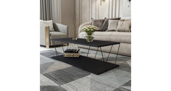 Konferenční stolek BEATRIX, antracit/černá