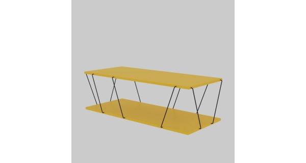 Konferenční stolek BEATRIX, žlutá/černá