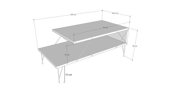 Konferenční stolek BERTRAND, dub