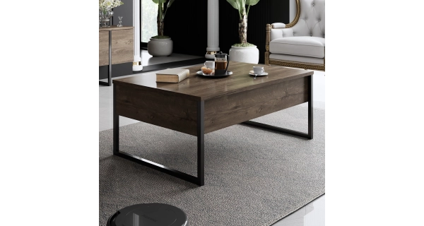 Konferenční stolek BILLY, vlašský ořech/černá