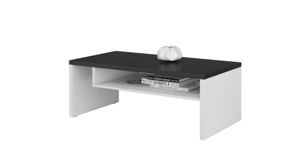 Konferenční stolek BONIFACIO, bílá/černá