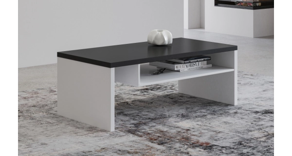 Konferenční stolek BONIFACIO, bílá/černá