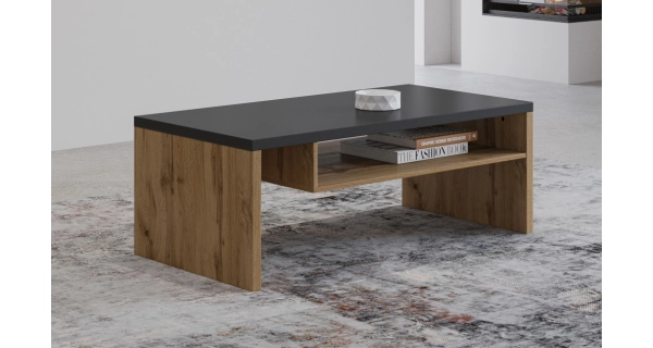 Konferenční stolek BONIFACIO, dub wotan/černá