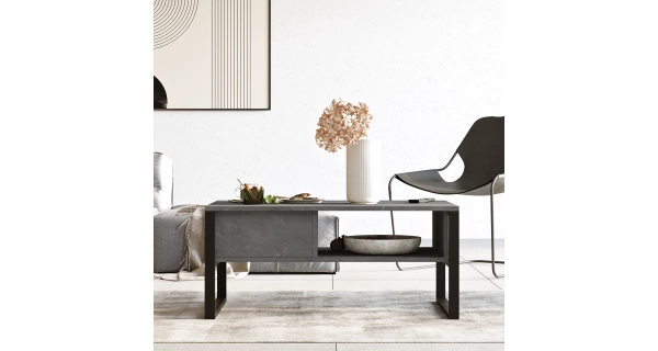 Konferenční stolek BRINI, stříbrná