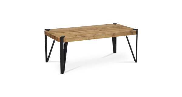 Konferenční stolek CALDWELL, divoký dub/černý mat 