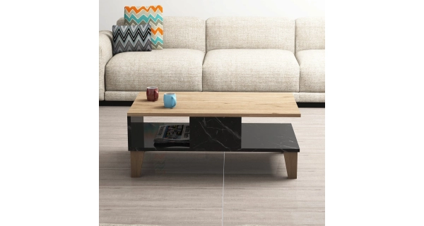 Konferenční stolek ČESTMÍR, dub/mramor