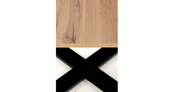 Konferenční stolek CHARVI, dub wotan/černá