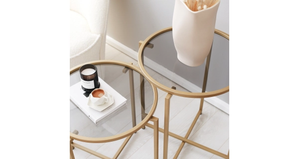 Konferenční stolek COLETTE, zlatá