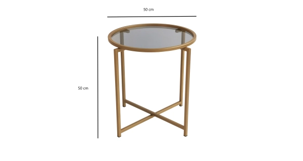 Konferenční stolek COLETTE, zlatá