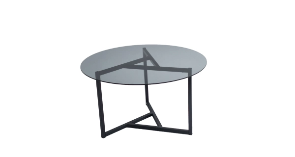 Konferenční stolek DARIEL, černá/kouřové sklo