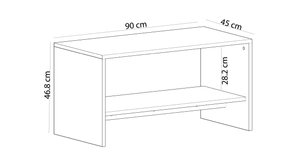 Konferenční stolek DARNIL, černý mramor