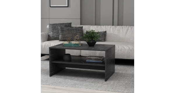 Konferenční stolek DARNIL, černý mramor