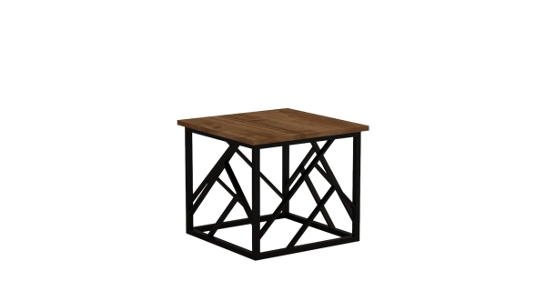 Konferenční stolek DEVERA, vlašský ořech/černá