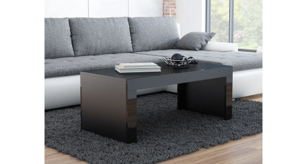 Konferenční stolek DEVIN, černý mat/černý lesk