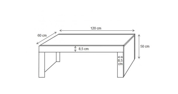 Konferenční stolek DEVIN, černý mat/černý lesk