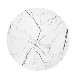 Konferenční stolek DILMA-M, bílý mramor/černá