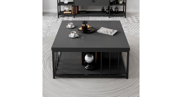 Konferenční stolek DISTLER, antracit/černá