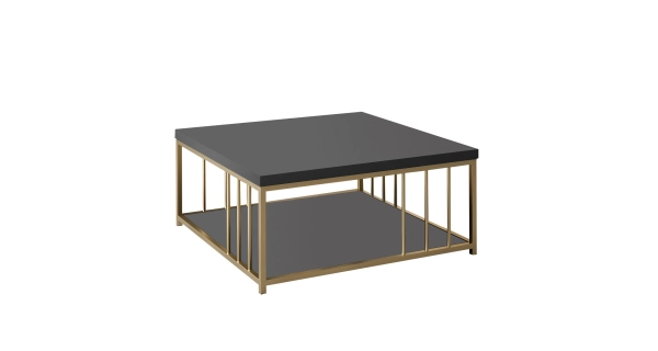 Konferenční stolek DISTLER, antracit/zlatá
