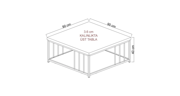 Konferenční stolek DISTLER, vlašský ořech/černá