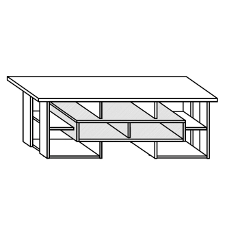 Konferenční stolek DORINDA typ 1, dub artisan/bílá, 5 let záruka