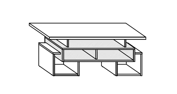 Konferenční stolek DORINDA typ 2, dub artisan/bílá, 5 let záruka
