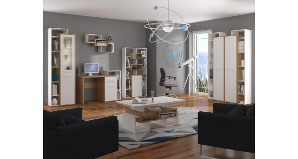 Konferenční stolek DORINDA typ 2, dub artisan/bílá, 5 let záruka