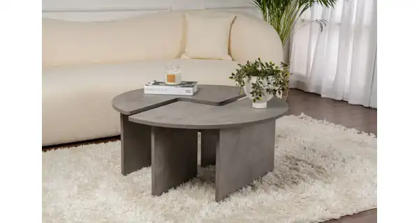 Konferenční stolek DRIVER, betonově šedá