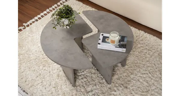 Konferenční stolek DRIVER, betonově šedá