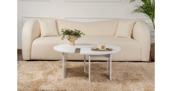 Konferenční stolek DRIVER, bílá