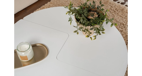 Konferenční stolek DRIVER, bílá