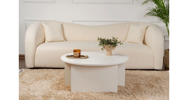 Konferenční stolek DRIVER, bílé dřevo