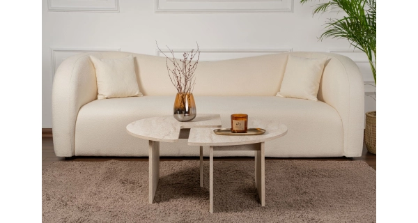 Konferenční stolek DRIVER, travertin