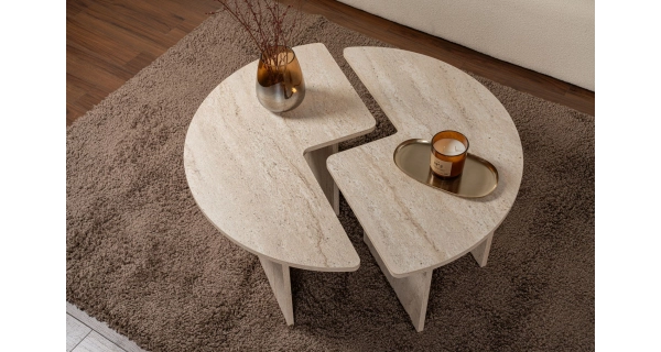 Konferenční stolek DRIVER, travertin