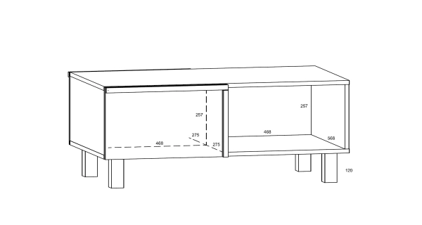 Konferenční stolek DZENGAL 2D, dub artisan/bílá, 5 let záruka