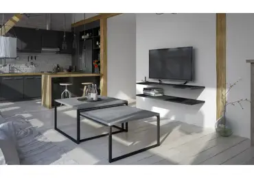 Konferenční stolek ERGASTINA 2 v 1, beton