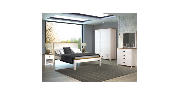 Konferenční stolek FEMI, bílá/hnědá