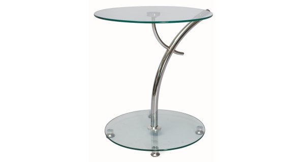 Konferenční stolek FRAMPOL, sklo/chrom