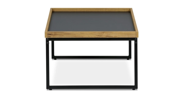 Konferenční stolek GARLEMXER I, 100x60, divoký dub, černý kov