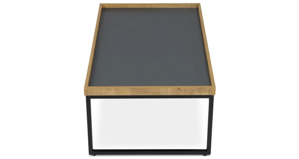 Konferenční stolek GARLEMXER I, 100x60, divoký dub, černý kov