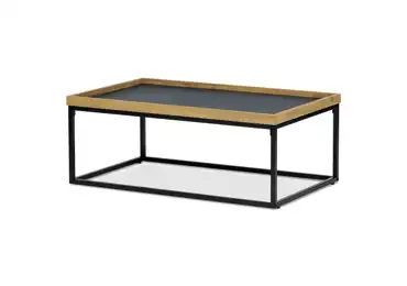 Konferenční stolek GARLEMXER II, 100x60, divoký dub, černý kov