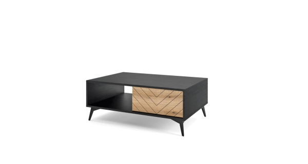 Konferenční stolek GASEOP, černá/dub evoke