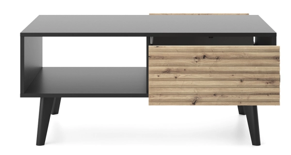 Konferenční stolek GIFU, černý grafit/dub