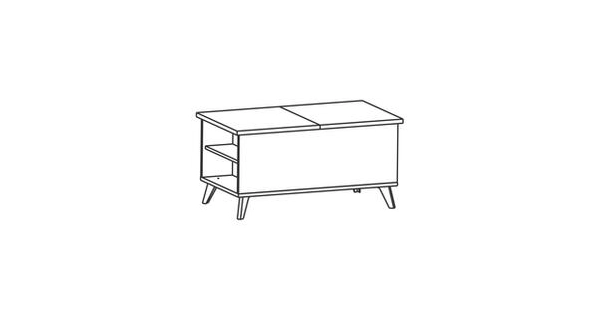 Konferenční stolek GORETTI, dub kronberg/asfalt