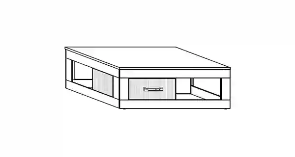 Konferenční stolek GOUDINI, craft bílý/craft zlatý